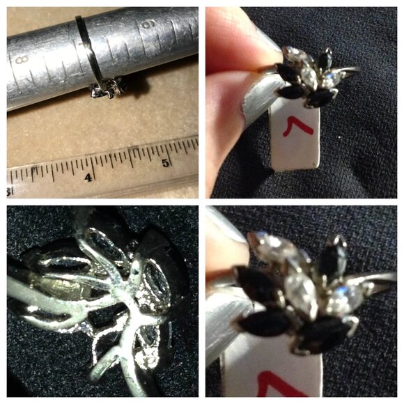 Sterling Silver And Sapphire Ring Size 7 - Picture 7 of 11